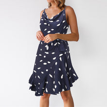 Load image into Gallery viewer, Elegant Printed Ruffle Hem Mini Dress
