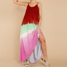 Load image into Gallery viewer, Gradient Color Sling Maxi Dress
