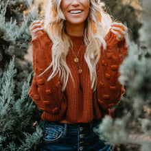 Load image into Gallery viewer, Puff Sleeve Knitted Sweater
