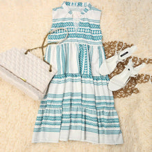 Load image into Gallery viewer, V-Neck Sleeveless Geometric Print Dress
