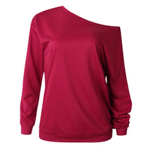 Load image into Gallery viewer, Solid Color Round Neck Long Sleeve Top
