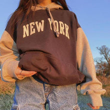 Load image into Gallery viewer, Hooded Panelled Long-Sleeved Sweatshirt
