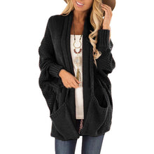 Load image into Gallery viewer, Bat Sleeve Knitted Sweater Coat
