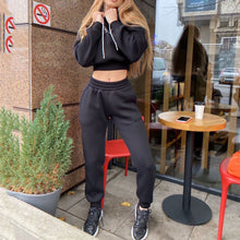 Load image into Gallery viewer, Casual Hooded Sweatshirt + Pants Set
