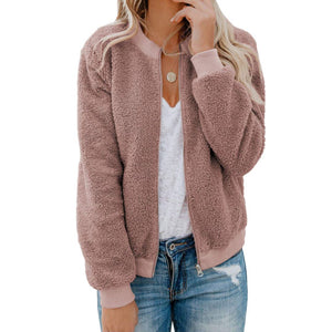 Classic Fashion Plush Zipper Jacket Coat