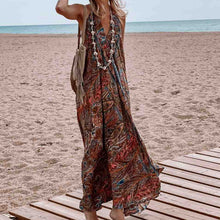 Load image into Gallery viewer, Bohemian Halter V-Neck Maxi Dress
