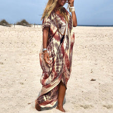 Load image into Gallery viewer, Casual Tie-Dye Short-Sleeved Loose Maxi Dress
