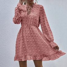 Load image into Gallery viewer, Elegant V-Neck Ruffle Mini Dress
