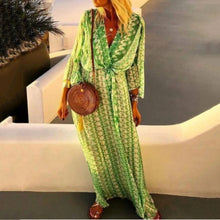 Load image into Gallery viewer, Fashion Printed Holiday Maxi Dress
