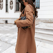 Load image into Gallery viewer, Lapel Mid-Length Woolen Coat
