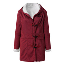Load image into Gallery viewer, Horn Button Hooded Coat
