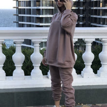 Load image into Gallery viewer, Hooded Sports Casual Sweatshirt Set (Sweatshirt+Pants)
