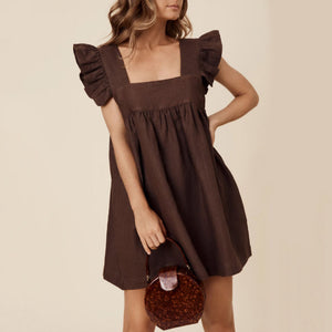 Cute Solid Color Sleeveless Dress