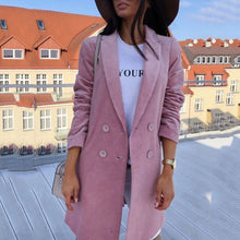 Load image into Gallery viewer, Solid Double-Breasted Slim Lapel Coat
