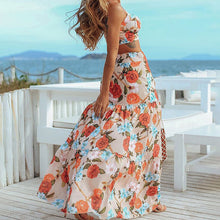 Load image into Gallery viewer, Fashion Floral Printed Vacation Vest+Dress Set
