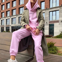 Load image into Gallery viewer, Hooded Sports Casual Sweatshirt Set (Sweatshirt+Pants)
