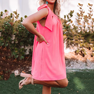 Solid Color Sexy One Shoulder Mini Dress