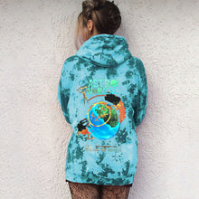 Load image into Gallery viewer, Tie Dye Printed Hooded Mid-Length Sweatshirt
