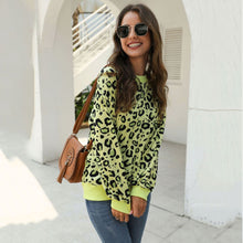 Load image into Gallery viewer, Long Sleeve Leopard Print Sweatshirt
