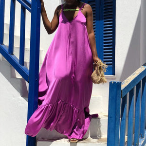 Sleeveless Suspenders Big Swing Dress