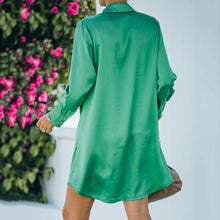 Load image into Gallery viewer, Elegant Lapel Collar V-Neck Mini Dress
