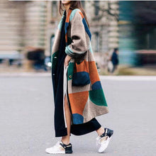 Load image into Gallery viewer, Lapel Print Long Sleeve Coat
