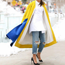 Load image into Gallery viewer, Lapel Stitching Color Windproof Coat
