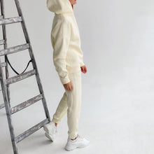 Load image into Gallery viewer, Solid Color Hooded Sweatshirt Set (Sweatshirt+Pants)
