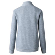 Load image into Gallery viewer, High Collar Button Long Sleeve Sweatshirt
