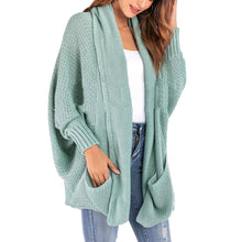 Load image into Gallery viewer, Bat Sleeve Knitted Sweater Coat
