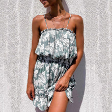 Load image into Gallery viewer, 2021 Summer Floral Sling Mini Dress
