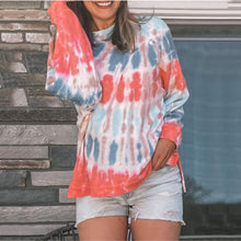 Load image into Gallery viewer, Tie-dye Long-sleeved Round Neck Sweatshirt
