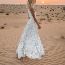 Load image into Gallery viewer, V-Neck Sleeveless Polka Dot Dress
