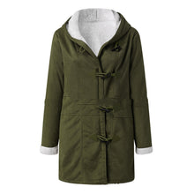 Load image into Gallery viewer, Horn Button Hooded Coat
