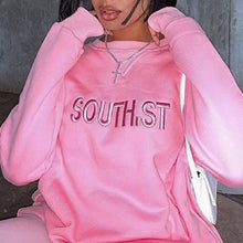 Load image into Gallery viewer, Cute Pink Letter Embroidery Sweatshirt
