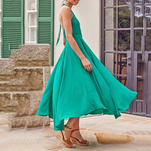 Printed Bohemian Vacation Maxi Dress