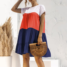 Load image into Gallery viewer, Contrasting Color Loose Dress
