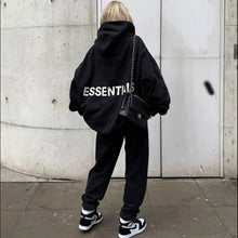 Load image into Gallery viewer, Black Fashion Hoodies Sweatshirt
