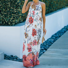 Load image into Gallery viewer, Summer Halter Floarl Printed Maxi Dress
