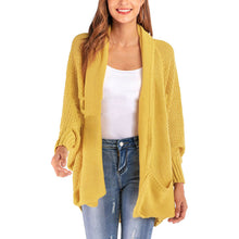 Load image into Gallery viewer, Bat Sleeve Knitted Sweater Coat
