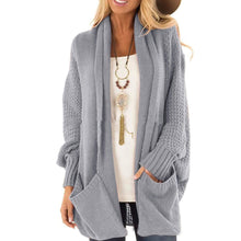 Load image into Gallery viewer, Bat Sleeve Knitted Sweater Coat
