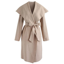 Load image into Gallery viewer, Long Lace Up Woolen Cardigan
