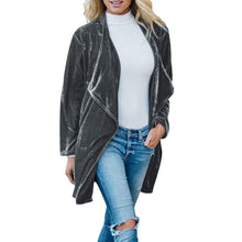 Load image into Gallery viewer, Gold Velvet Mid-length Trench Coat
