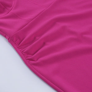 Elegant V-Neck Zipper Bodycon Dress