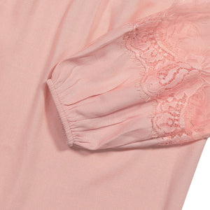 Casual Imitation Linen Long Sleeve Top