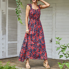 Load image into Gallery viewer, Floarl Printed Sleeveless Suspender Dress
