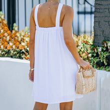 Load image into Gallery viewer, Solid Color Off-The-Shoulder Mini Dress
