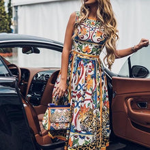 Load image into Gallery viewer, Retro Elegnat Printed Dress
