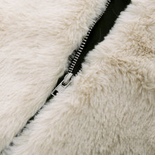Load image into Gallery viewer, Faux Fur Leather Trim Pocketed Jacket
