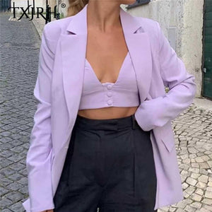Elegant Single-breasted Blazer Coat